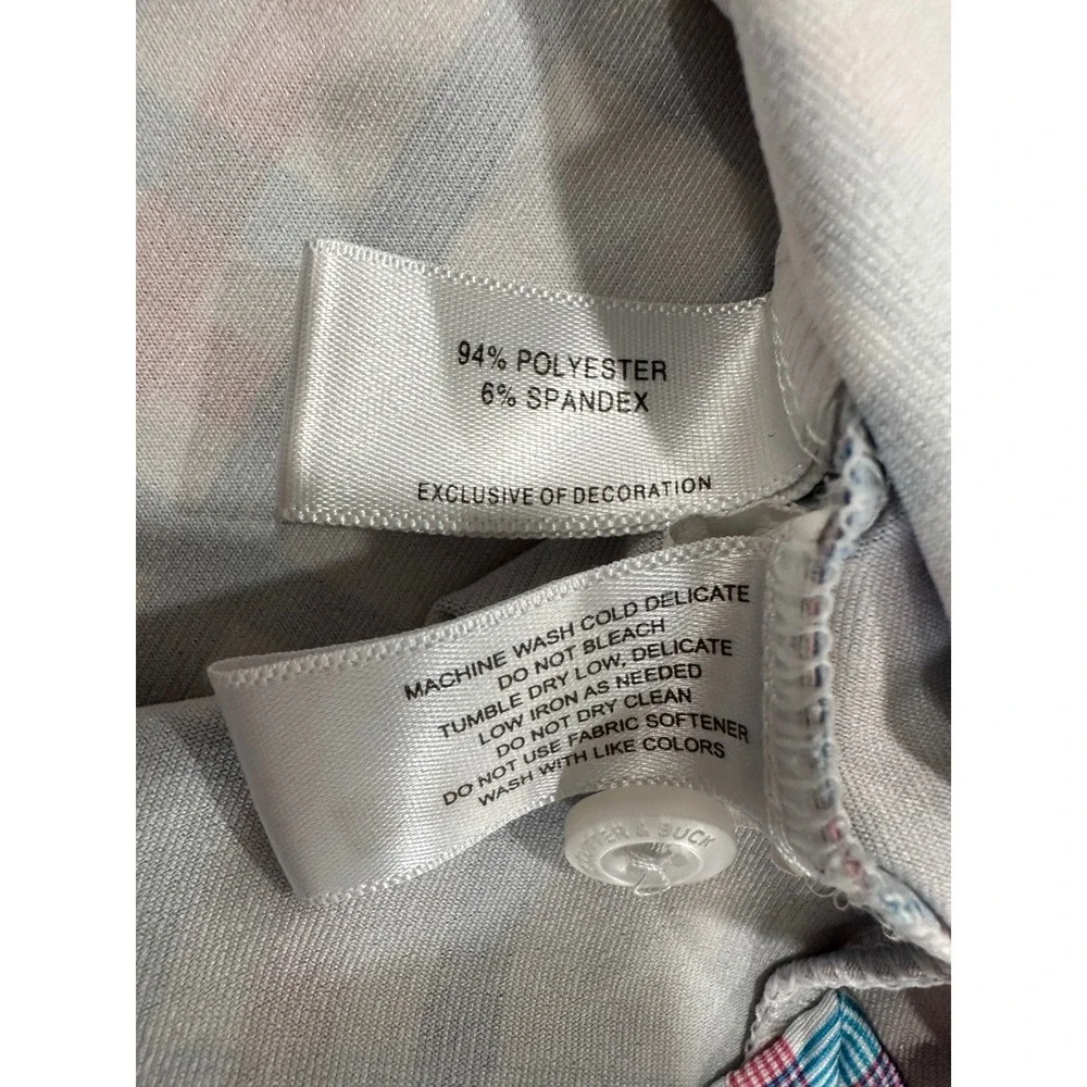 Cutter & Buck Pinehurst 1895 Golf Polo Shirt Mens XL Plaid Performance Blue Pink